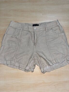 Tribal Tan Casual Linen-Blend Shorts